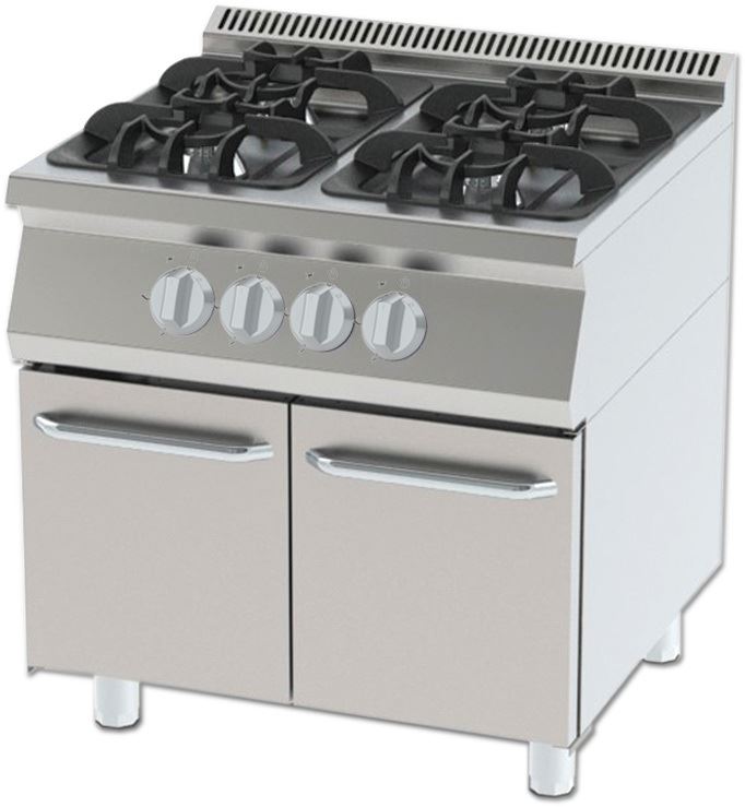 COOKER WITH GAS WITH FOUR BURNER